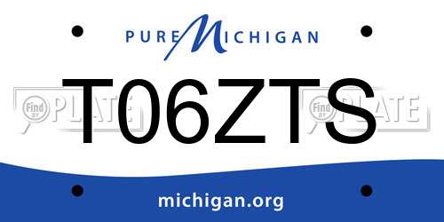 T06ZTS Michigan License Plate