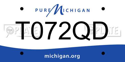 T072QD Michigan License Plate