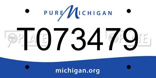 T073479 Michigan License Plate