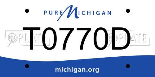 T0770D Michigan License Plate