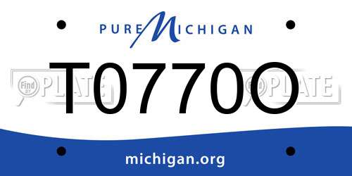 T0770O Michigan License Plate