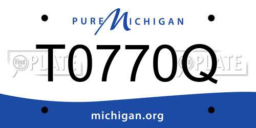 T0770Q Michigan License Plate