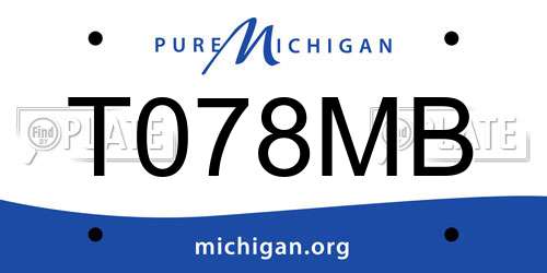 T078MB Michigan License Plate