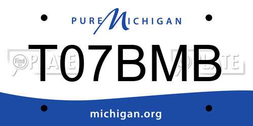 T07BMB Michigan License Plate