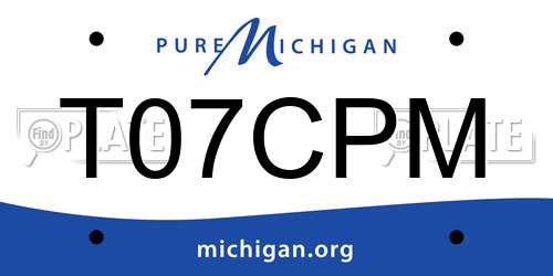 T07CPM Michigan License Plate
