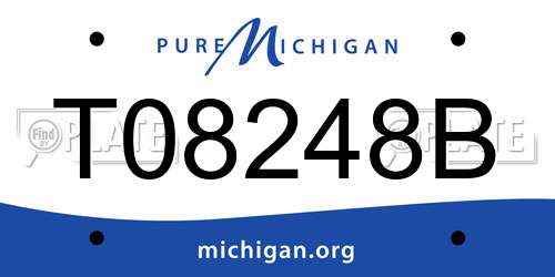 T08248B Michigan License Plate