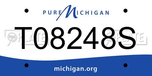 T08248S Michigan License Plate