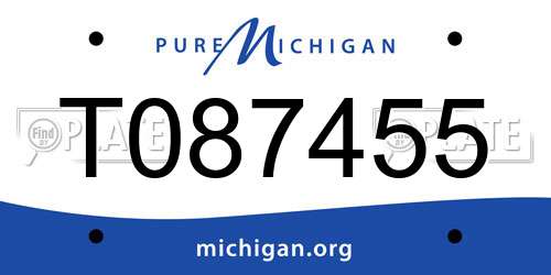T087455 Michigan License Plate