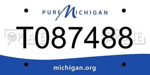 T087488 Michigan License Plate