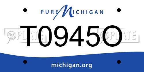 T0945O Michigan License Plate