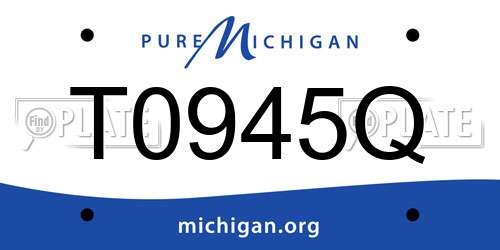 T0945Q Michigan License Plate