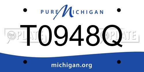 T0948Q Michigan License Plate