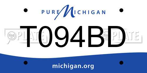 T094BD Michigan License Plate
