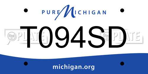 T094SD Michigan License Plate
