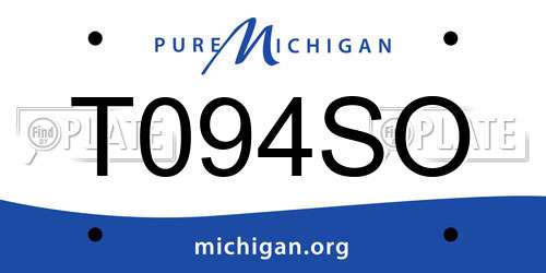 T094SO Michigan License Plate