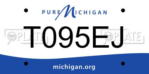 T095EJ Michigan License Plate