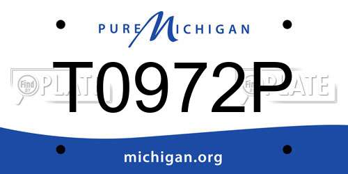 T0972P Michigan License Plate