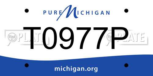 T0977P Michigan License Plate