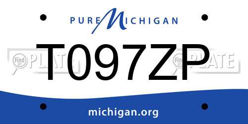 T097ZP Michigan License Plate