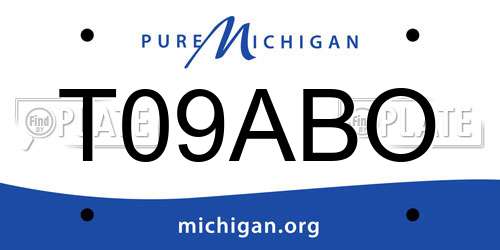 T09ABO Michigan License Plate