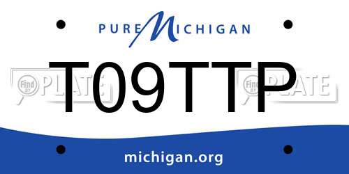 T09TTP Michigan License Plate