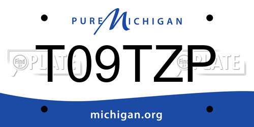 T09TZP Michigan License Plate