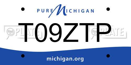 T09ZTP Michigan License Plate