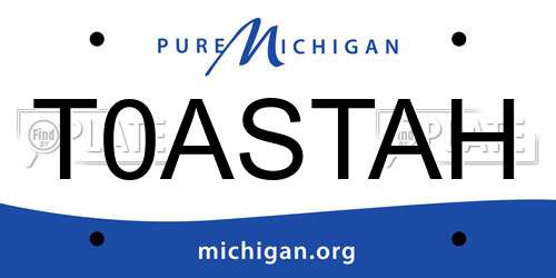 T0ASTAH Michigan License Plate