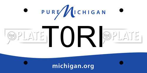 T0RI Michigan License Plate