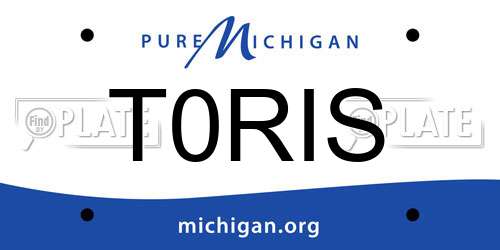 T0RIS Michigan License Plate