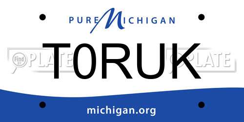 T0RUK Michigan License Plate