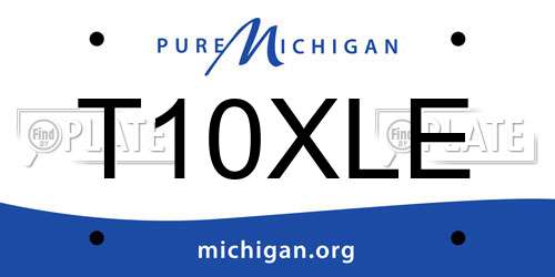 T10XLE Michigan License Plate