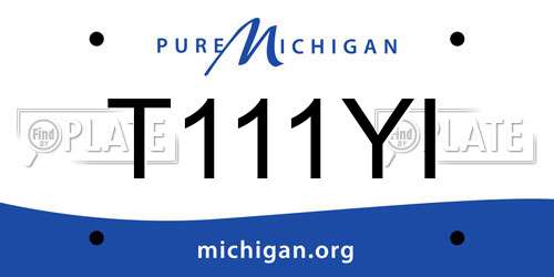 T111YI Michigan License Plate