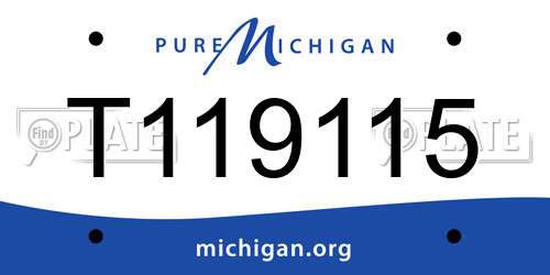 T119115 Michigan License Plate
