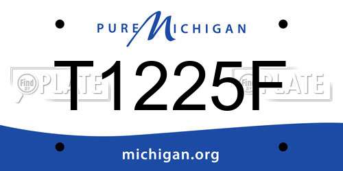 T1225F Michigan License Plate