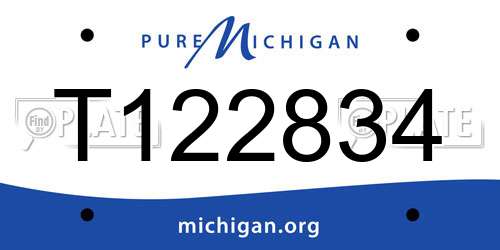 T122834 Michigan License Plate