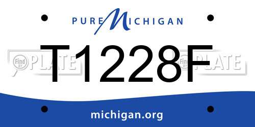 T1228F Michigan License Plate
