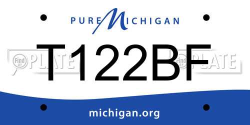 T122BF Michigan License Plate
