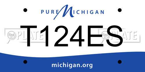T124ES Michigan License Plate