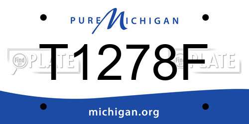 T1278F Michigan License Plate