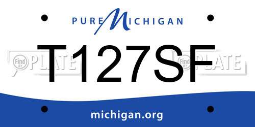 T127SF Michigan License Plate