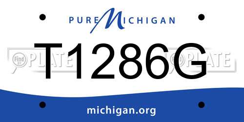 T1286G Michigan License Plate