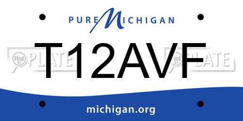 T12AVF Michigan License Plate