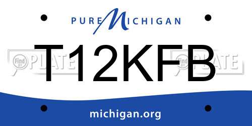 T12KFB Michigan License Plate