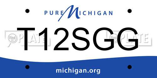 T12SGG Michigan License Plate