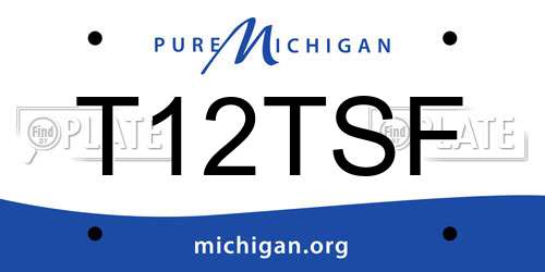 T12TSF Michigan License Plate