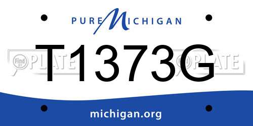 T1373G Michigan License Plate