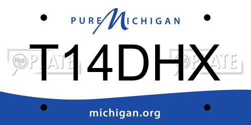 T14DHX Michigan License Plate