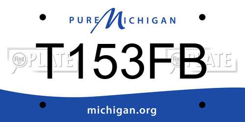 T153FB Michigan License Plate