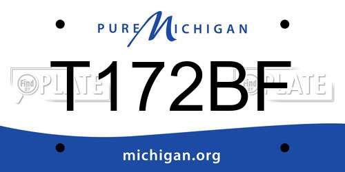 T172BF Michigan License Plate